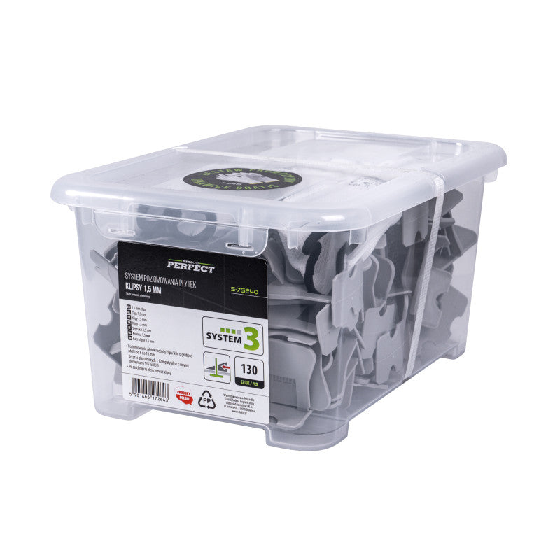 Nivellier-Clips 1 mm - 1,5 mm (130 Stück) – Perfekte Fliesenverlegung ohne Höhenunterschiede