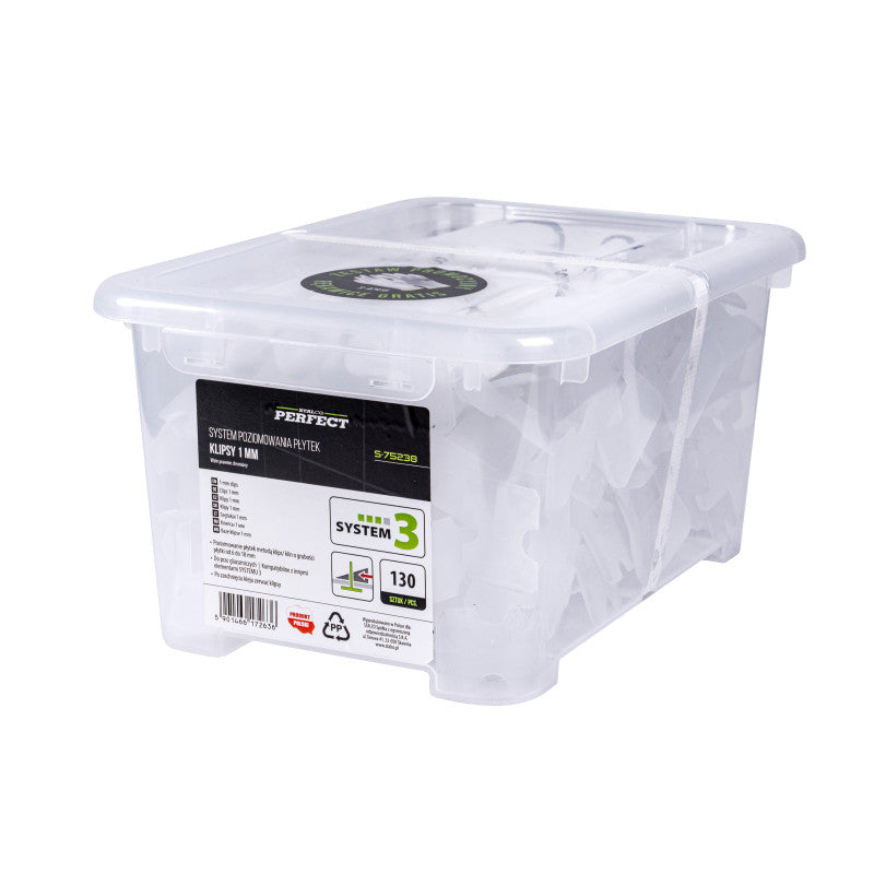 Nivellier-Clips 1 mm - 1,5 mm (130 Stück) – Perfekte Fliesenverlegung ohne Höhenunterschiede