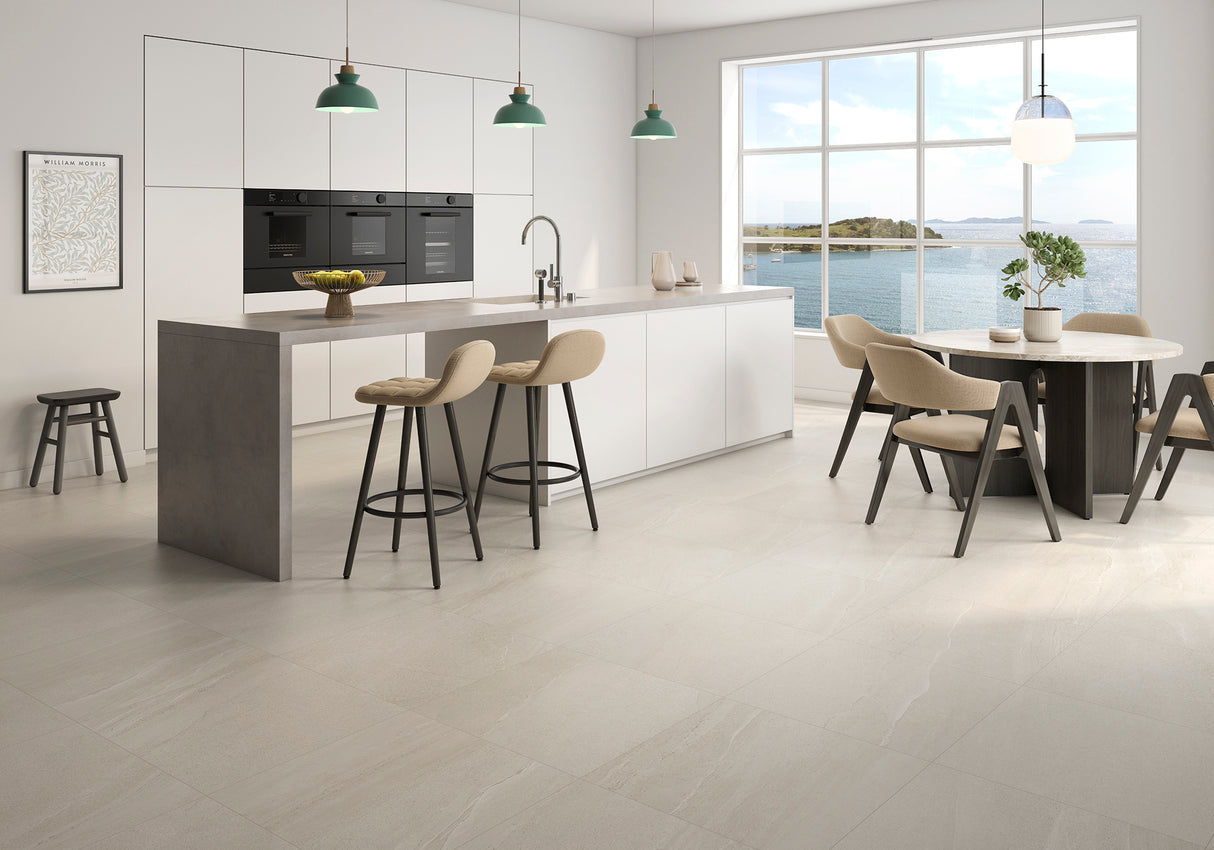 Eddystone Blanco Matt 60 x 120 cm Feinsteinzeug Fliese (VPE 1,44 m²)