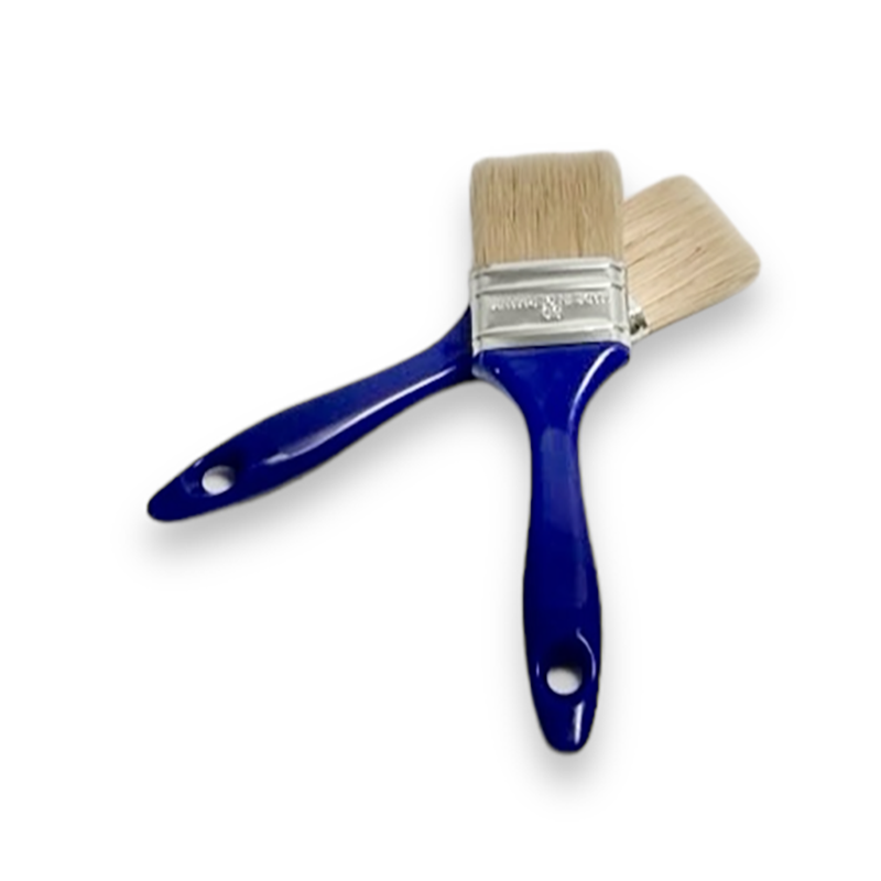 Flachpinsel blauer Kunststoffstiel