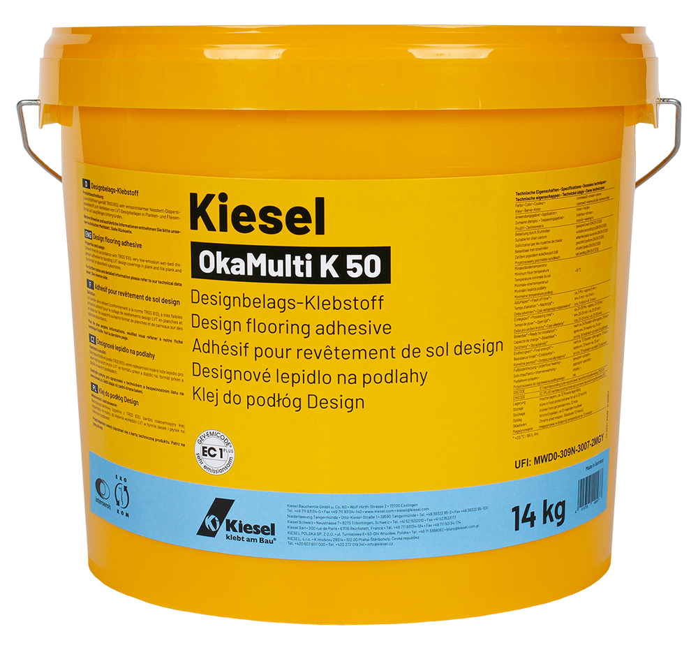 Kiesel Okamul K 50 Kleber 14 kg – Hochleistungs-Kleber für Designbeläge & Bodenbeläge