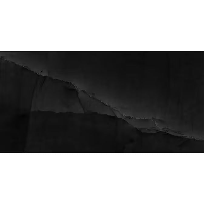 Onyx Black Hochglanz 60 x 120 cm Boden- und Wandfliese (VPE 1,44 m²)