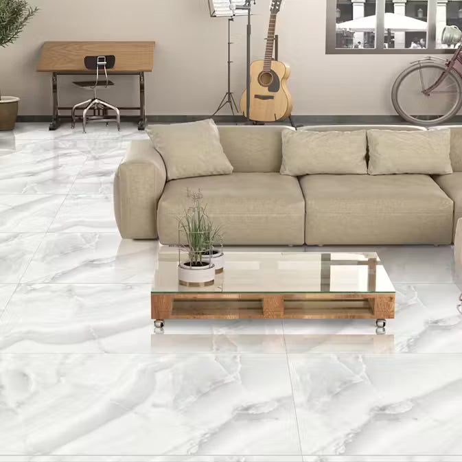 Onyx Silver Poliert 60 x 120 cm Boden- und Wandfliese (VPE 1,44 m²)