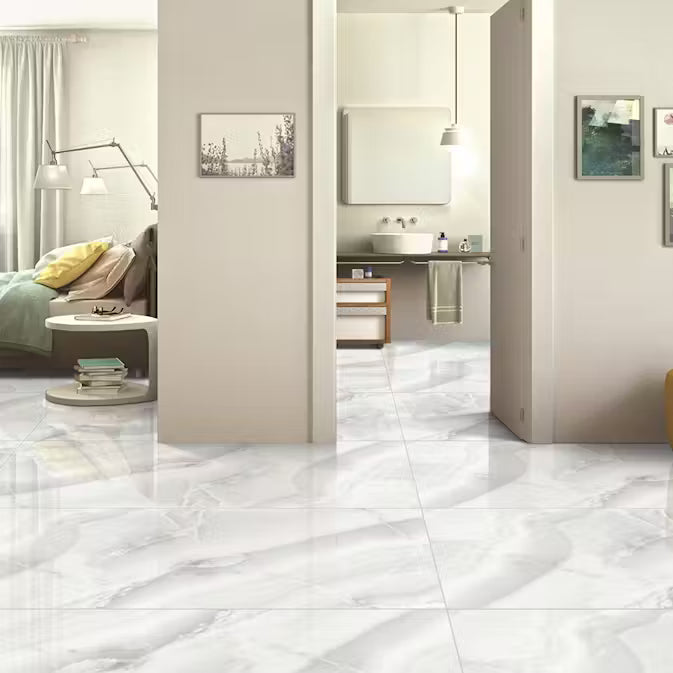 Onyx Silver Poliert 60 x 120 cm Boden- und Wandfliese (VPE 1,44 m²)