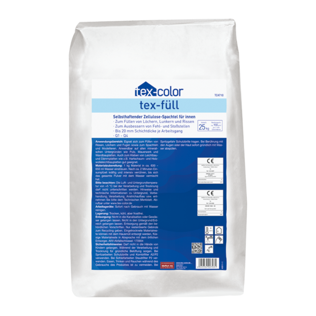 Tex-Color Tex-Füll – Faserverstärkte Spachtelmasse für den Innenbereich 25 kg