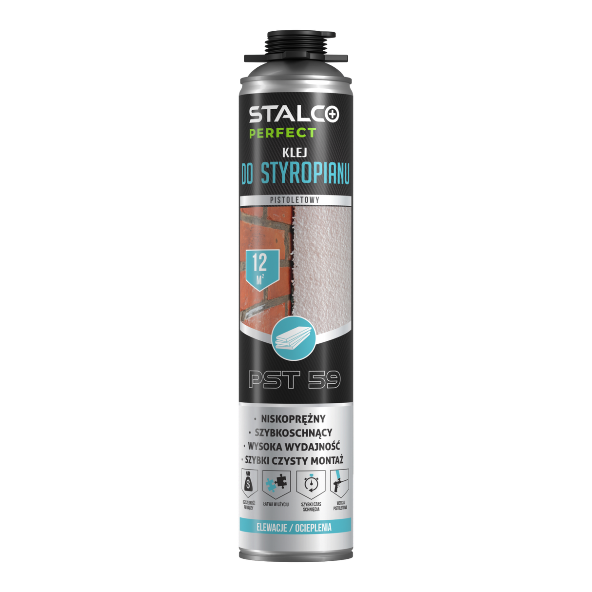 Klebeschaum 750 ml | Montagekleber für Polystyrol und Dämmplatten | Pistolen-Schaum