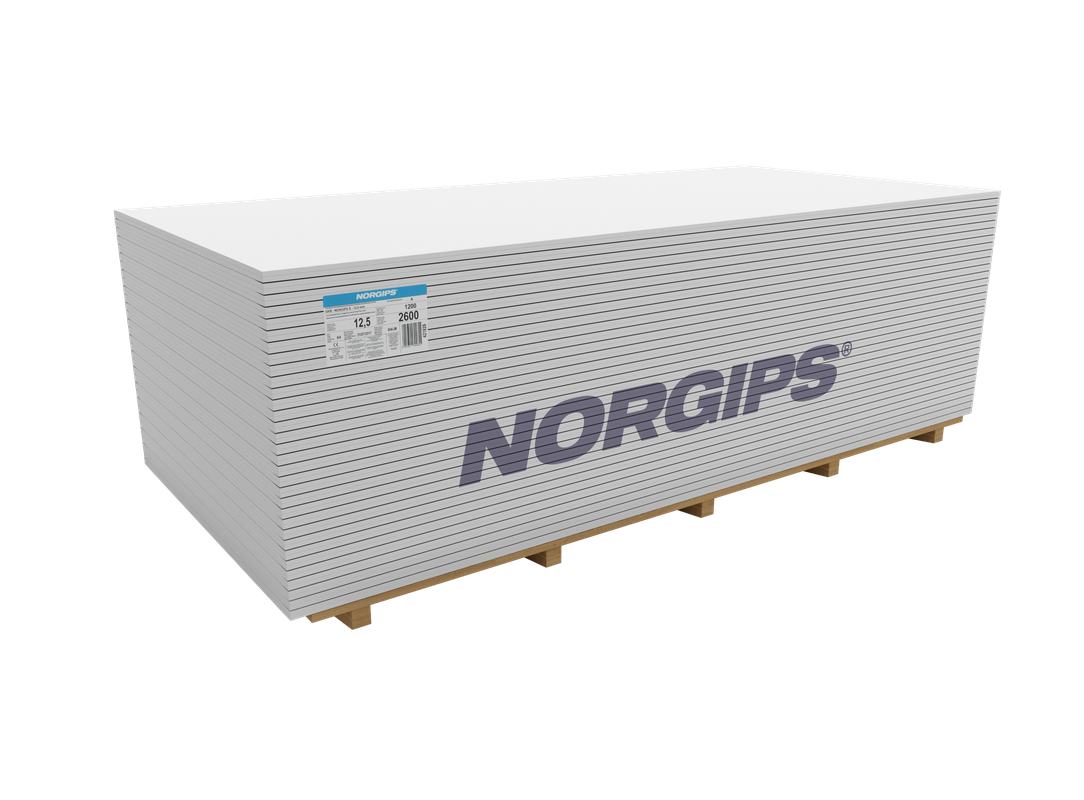 Norgips S GKB 12,5 mm Typ A – Standard-Gipskartonplatte
