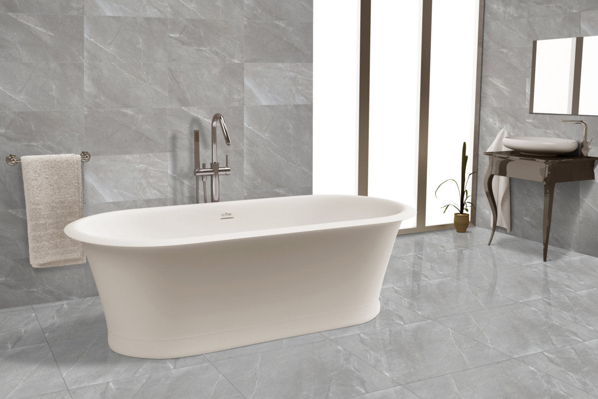 Venezia Grey Matt Carving 60 x 60 cm Boden- und Wandfliese (VPE 1,44 m²)