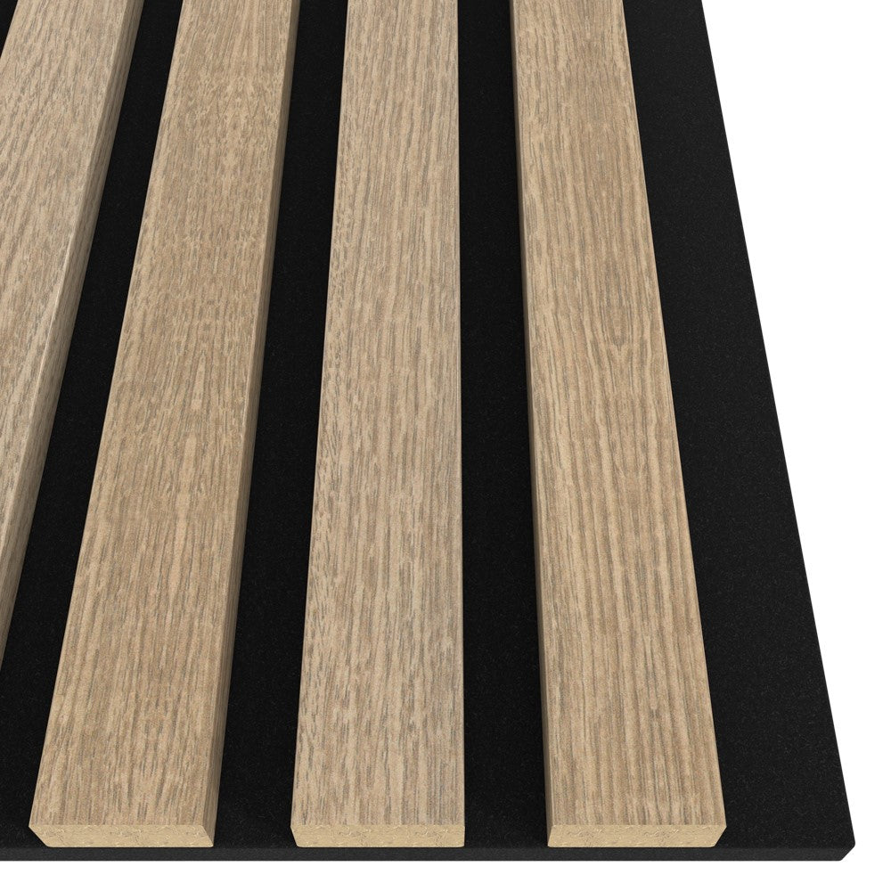 Akustikpaneel Butterscotch Eiche MDF schwarzer Filz 2750 x 600 x 21 mm