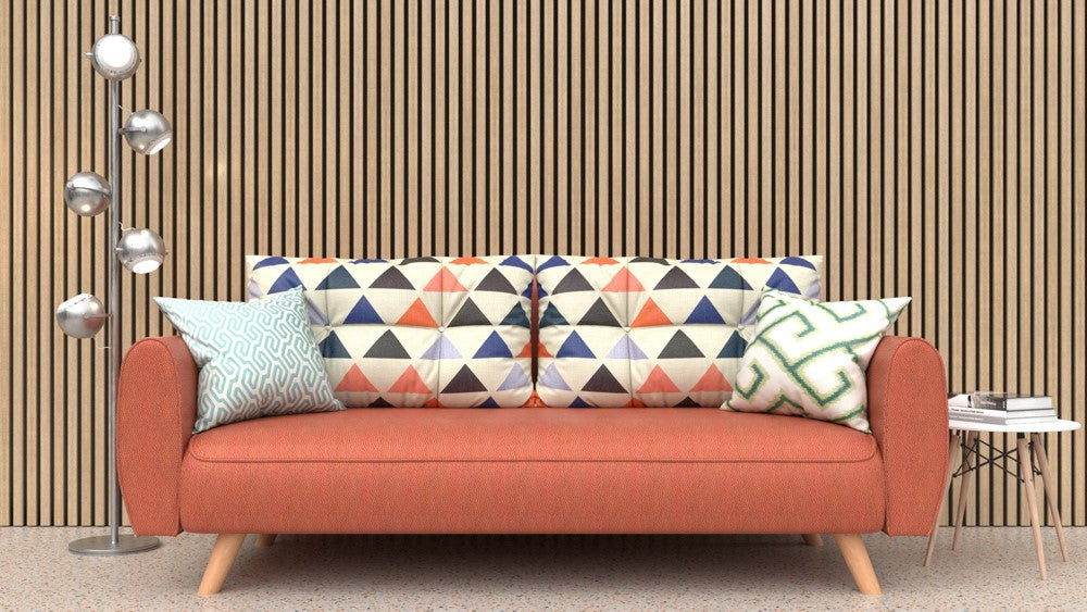 Akustikpaneel Butterscotch Eiche MDF schwarzer Filz 2750 x 600 x 21 mm