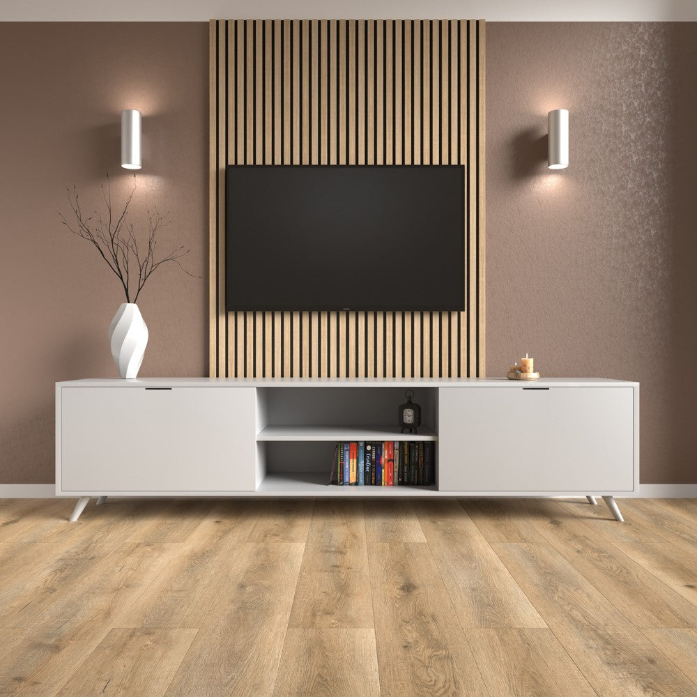 Akustikpaneel Butterscotch Eiche MDF schwarzer Filz 2750 x 600 x 21 mm