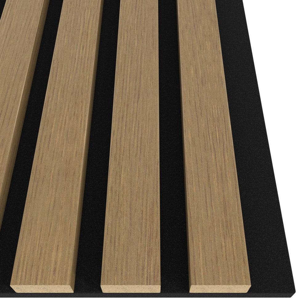 Akustikpaneel Eternal Eiche MDF schwarzer Filz 2750 x 600 x 21 mm