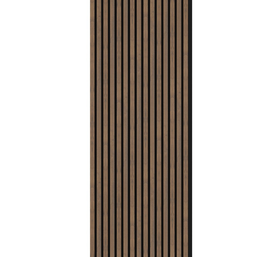 Akustikpaneel Livingstone Tabakeiche MDF schwarzer Filz 2750 x 600 x 21 mm