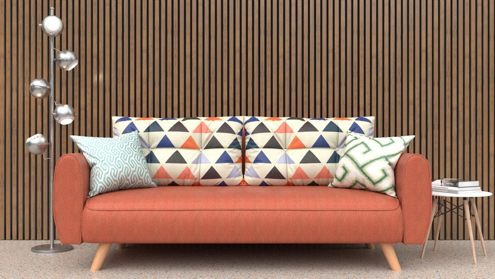 Akustikpaneel Livingstone Tabakeiche MDF schwarzer Filz 2750 x 600 x 21 mm