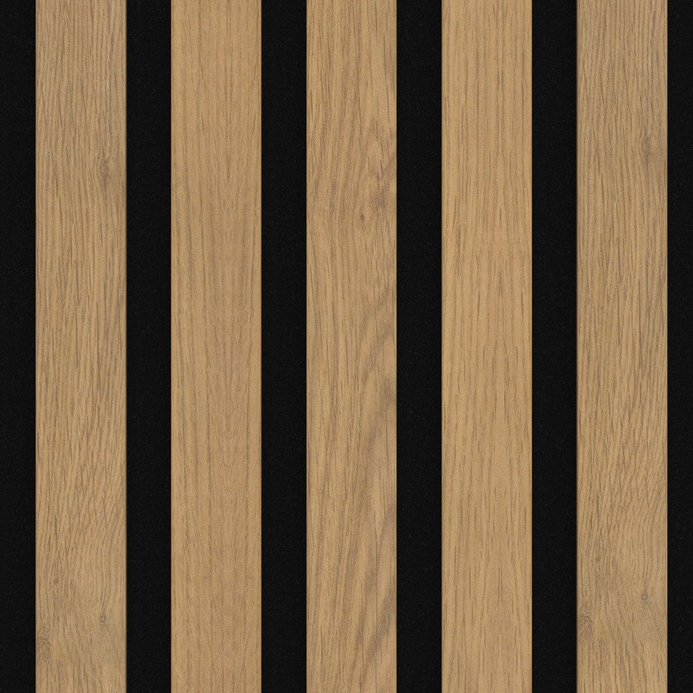 Akustikpaneel Eiche Rustikal MDF schwarzer Filz 2750 x 600 x 21 mm