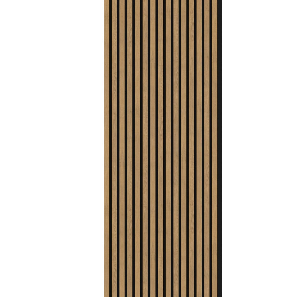 Akustikpaneel Eiche Rustikal MDF schwarzer Filz 2750 x 600 x 21 mm