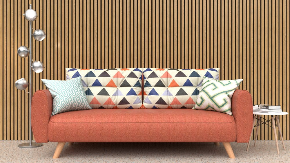 Akustikpaneel Eiche Rustikal MDF schwarzer Filz 2750 x 600 x 21 mm