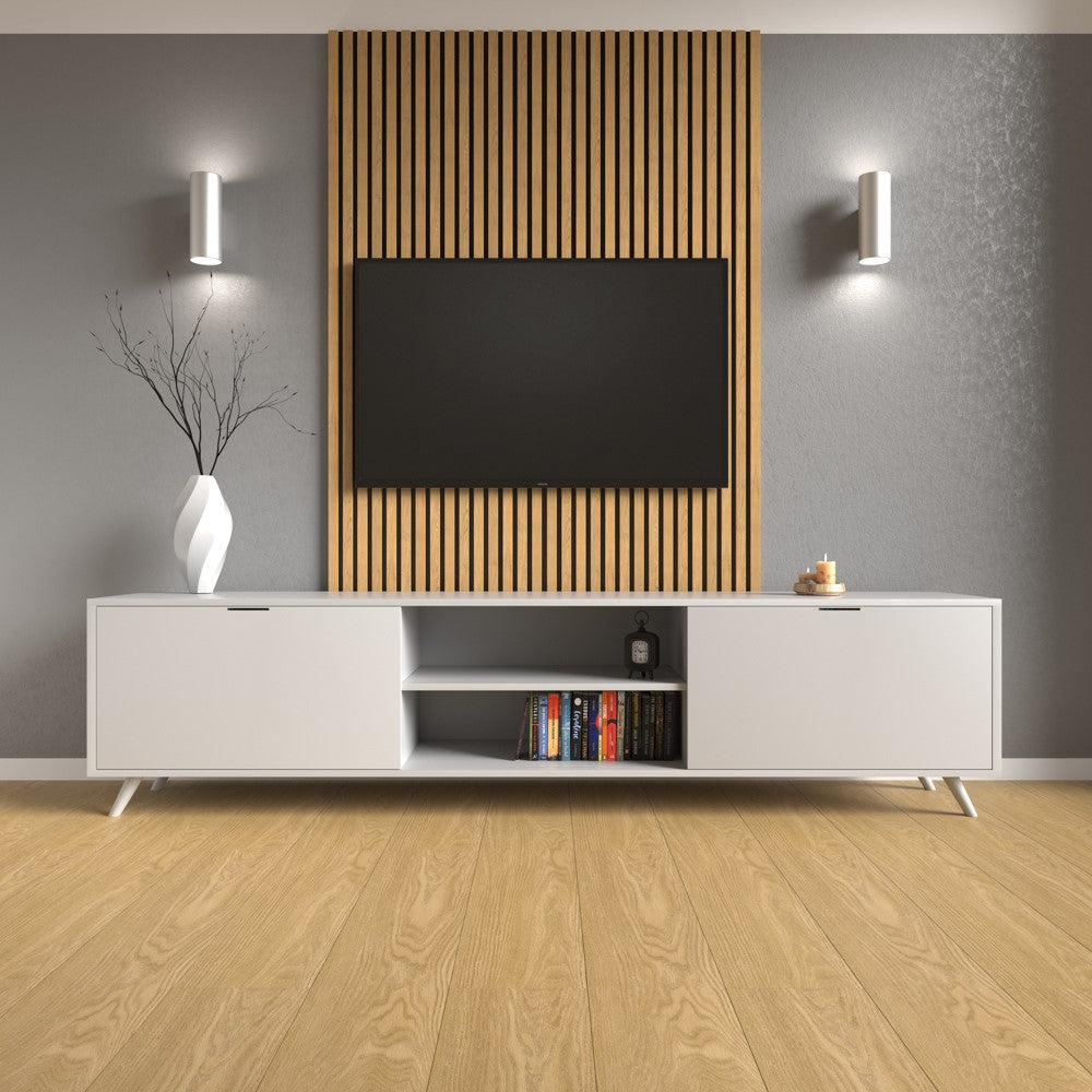 Akustikpaneel Eiche Rustikal MDF schwarzer Filz 2750 x 600 x 21 mm