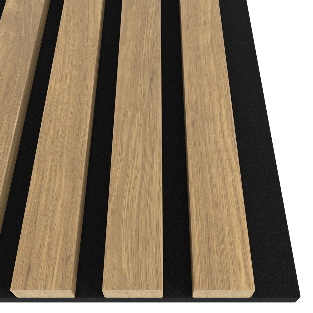 Akustikpaneel Eiche Sacramento MDF schwarzer Filz 2750 x 600 x 21 mm