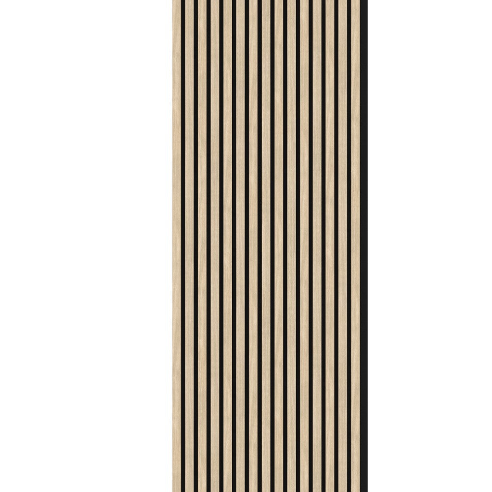 Akustikpaneel Graue Eiche MDF schwarzer Filz 2750 x 600 x 21 mm