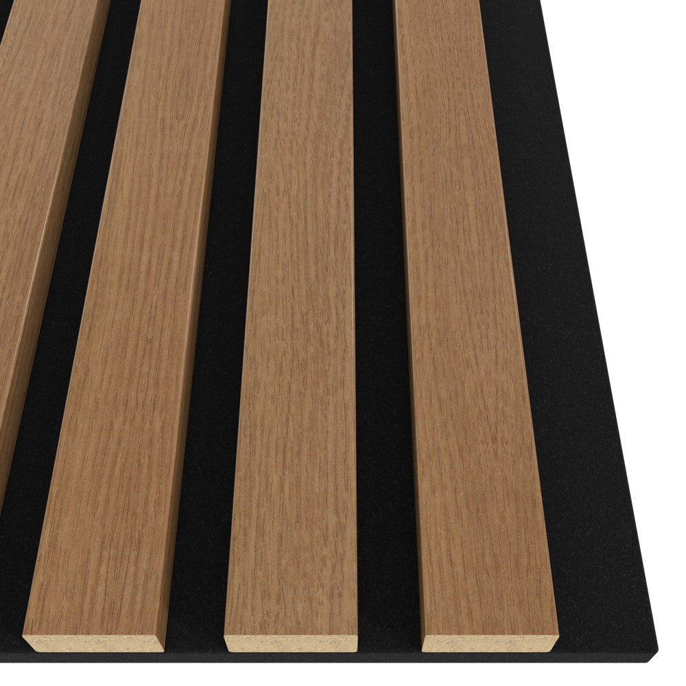 Akustikpaneel Winter-Eiche MDF schwarzer Filz 2750 x 600 x 21 mm