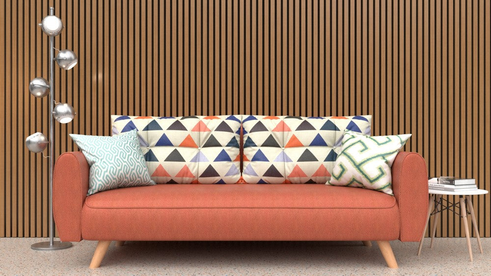 Akustikpaneel Winter-Eiche MDF schwarzer Filz 2750 x 600 x 21 mm