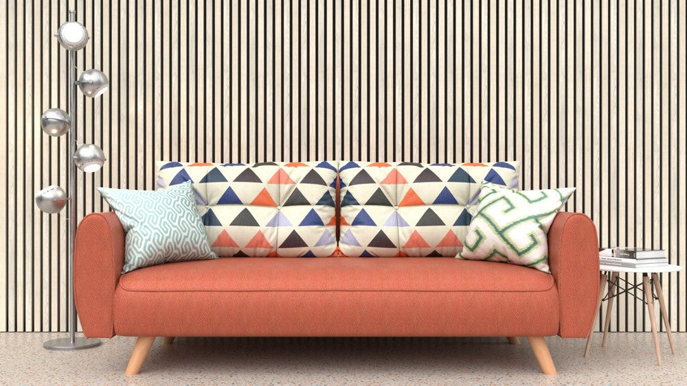 Akustikpaneel Moonlight MDF schwarzer Filz 2750 x 600 x 21 mm