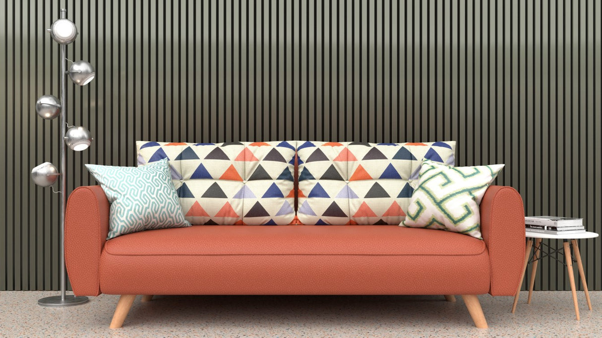 Akustikpaneel Olive MDF schwarzer Filz 2750 x 600 x 21 mm