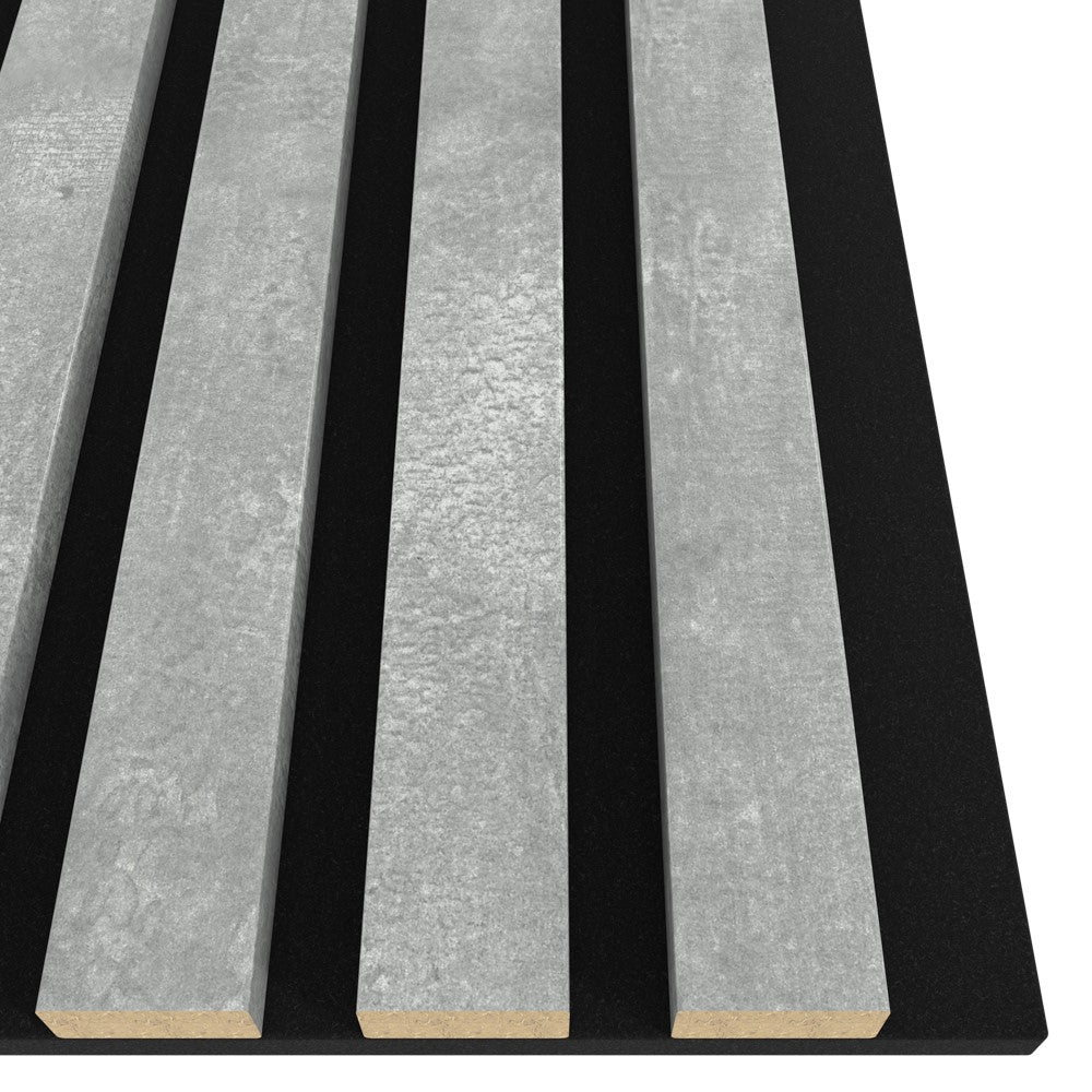 Akustikpaneel Raw Imperial MDF schwarzer Filz 2750 x 600 x 21 mm