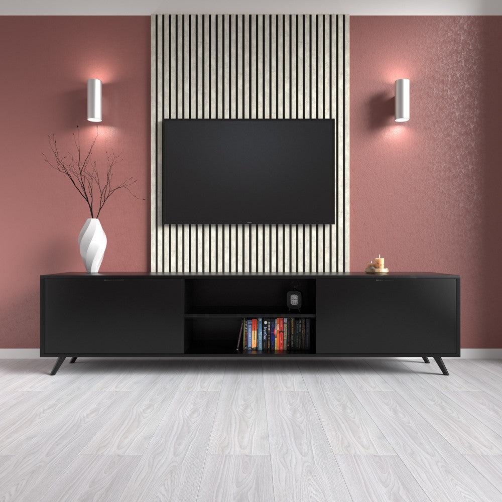 Akustikpaneel Raw Imperial MDF schwarzer Filz 2750 x 600 x 21 mm