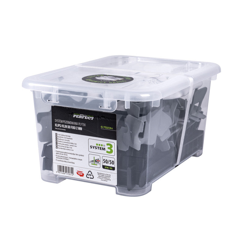 Nivellier-Set – 50 Clips + 50 Keile | Perfekte Fliesenverlegung für gleichmäßige Fugen