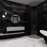 Onyx Black Hochglanz 60 x 120 cm Boden- und Wandfliese (VPE 1,44 m²)