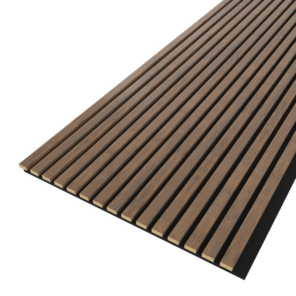 Akustikpaneel Livingstone Tabakeiche MDF schwarzer Filz 2750 x 600 x 21 mm
