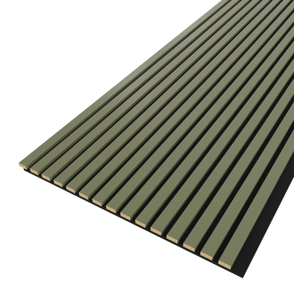 Akustikpaneel Olive MDF schwarzer Filz 2750 x 600 x 21 mm