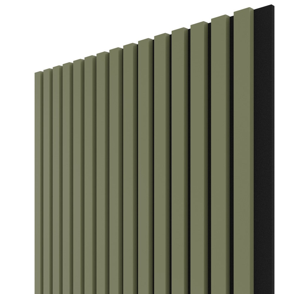 Akustikpaneel Olive MDF schwarzer Filz 2750 x 600 x 21 mm